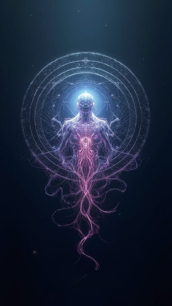 Glowing Entity Logo in Futuristic Style