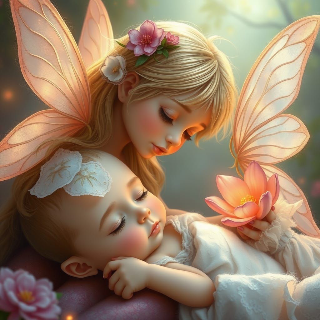 Fairy Kisses Sleeping Baby: A Healing Touch