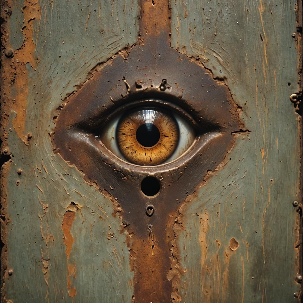 Eye Through Keyhole: Cinematic Film Still