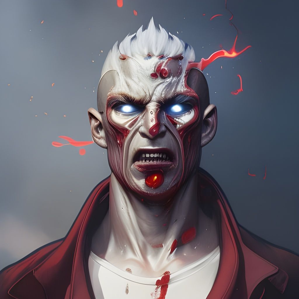 Demonic Fireman Portrait with Dynamic Lighting