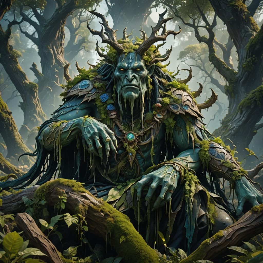 Earth Spirit Weeping: Detailed Fantasy Concept Art