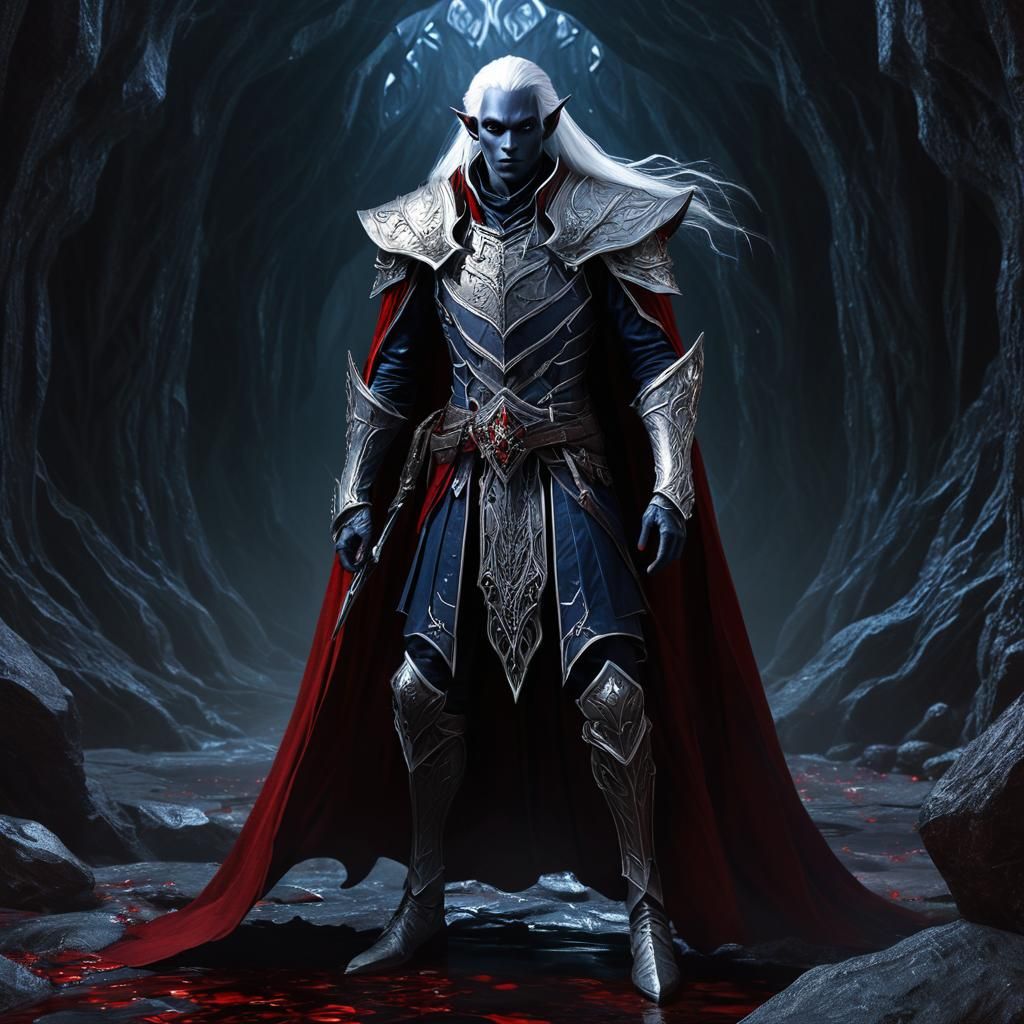 Dark Elf Rogue in Rococo Crimson Armor