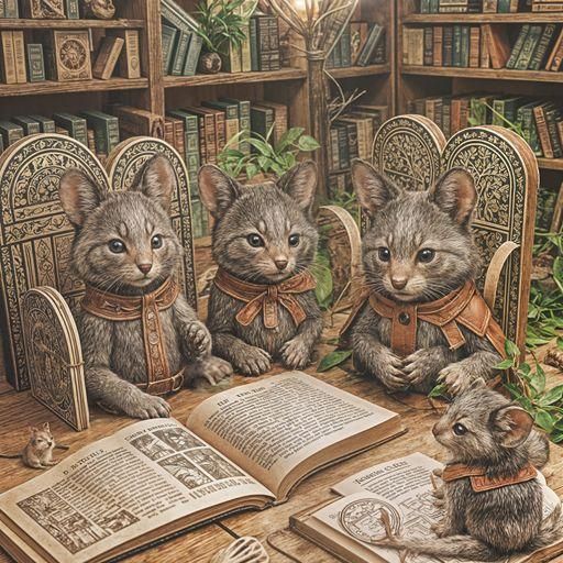 Forest Mice in Leather Pop-Up Book