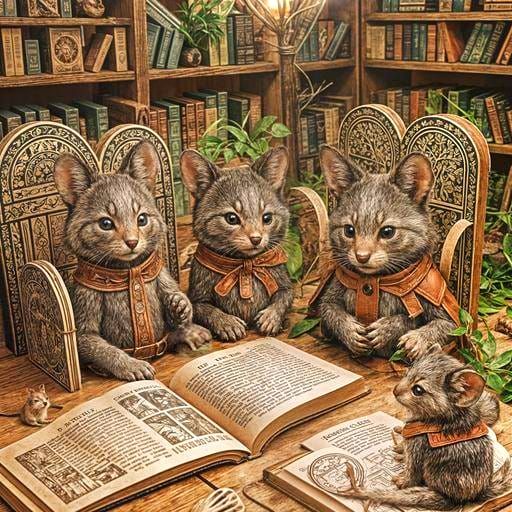 Forest Mice in Leather Pop-Up Book