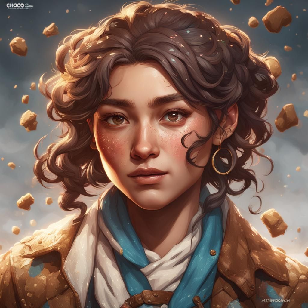 Hyperdetailed Cookie Portrait in Digital Art Style