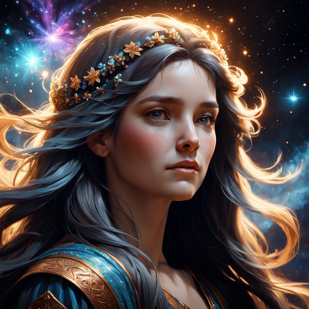 Ethereal Beauty in a Classical Portrait