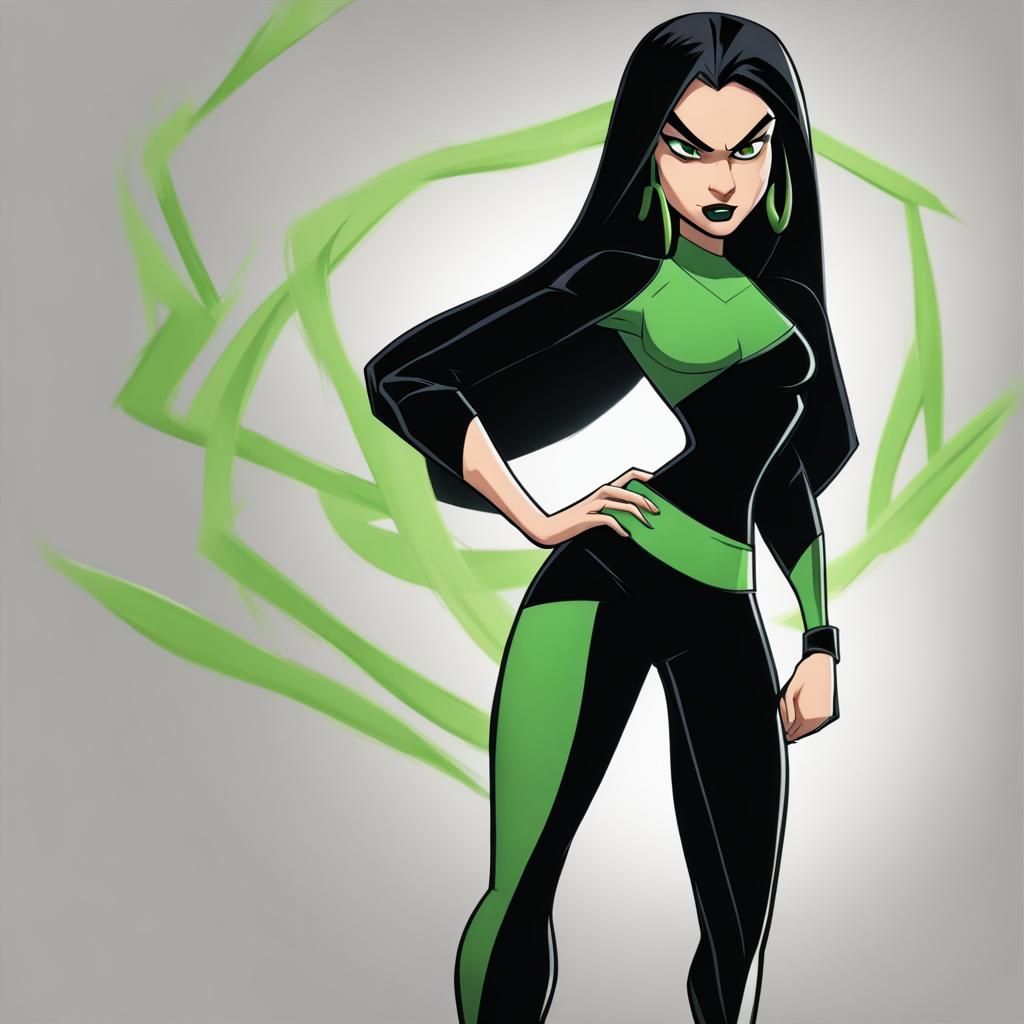 Photorealistic Adult Woman as Shego