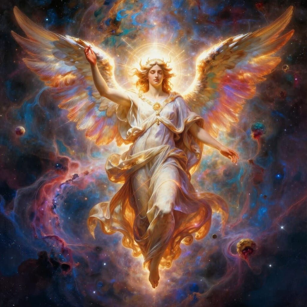 Archangel Metatron Ablaze in Cosmic Splendor
