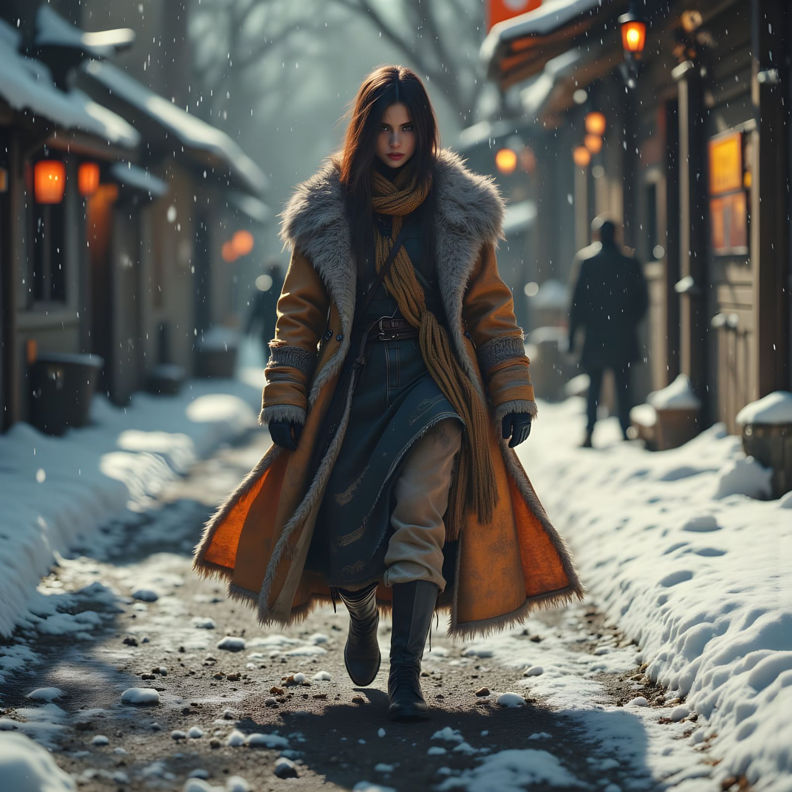 Stunning Blond Woman on Beach as Impasto Oil Painting