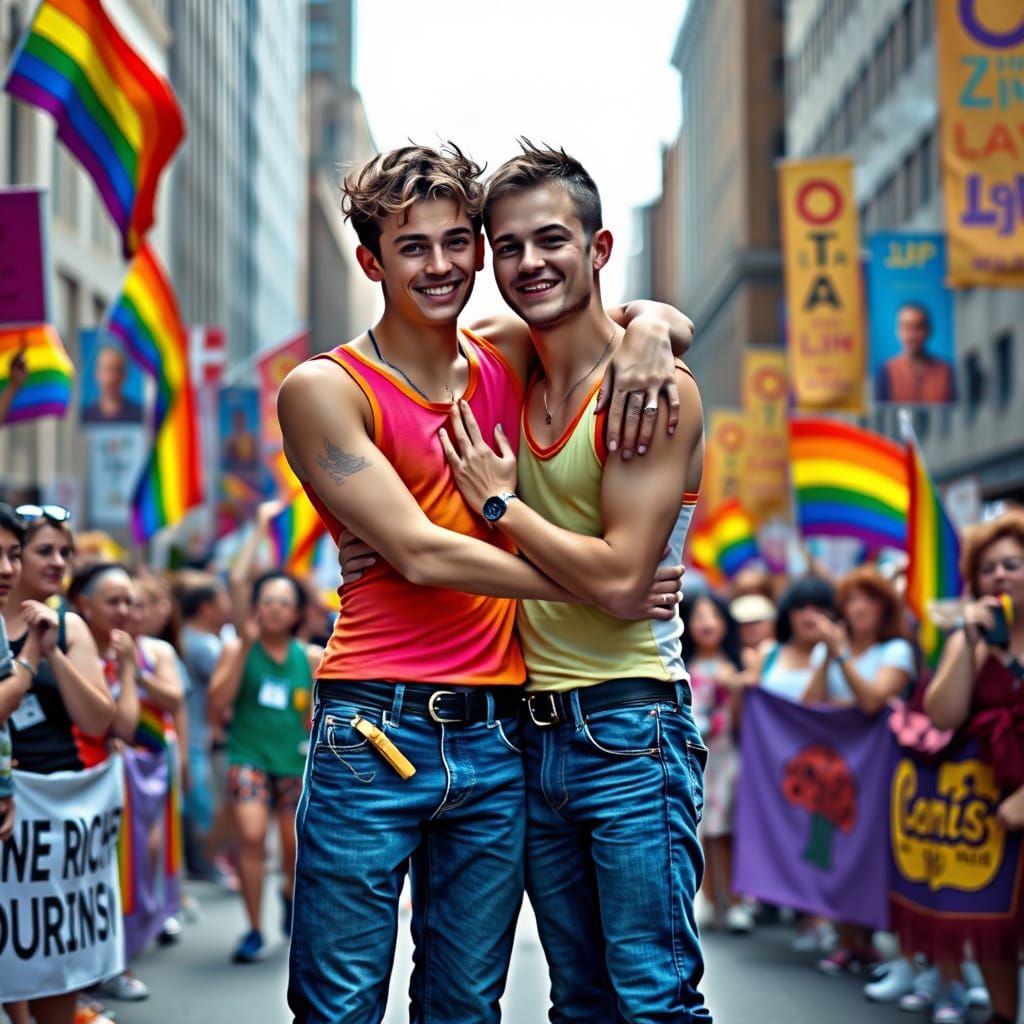 Gay Pride Parade: A Tender Embrace