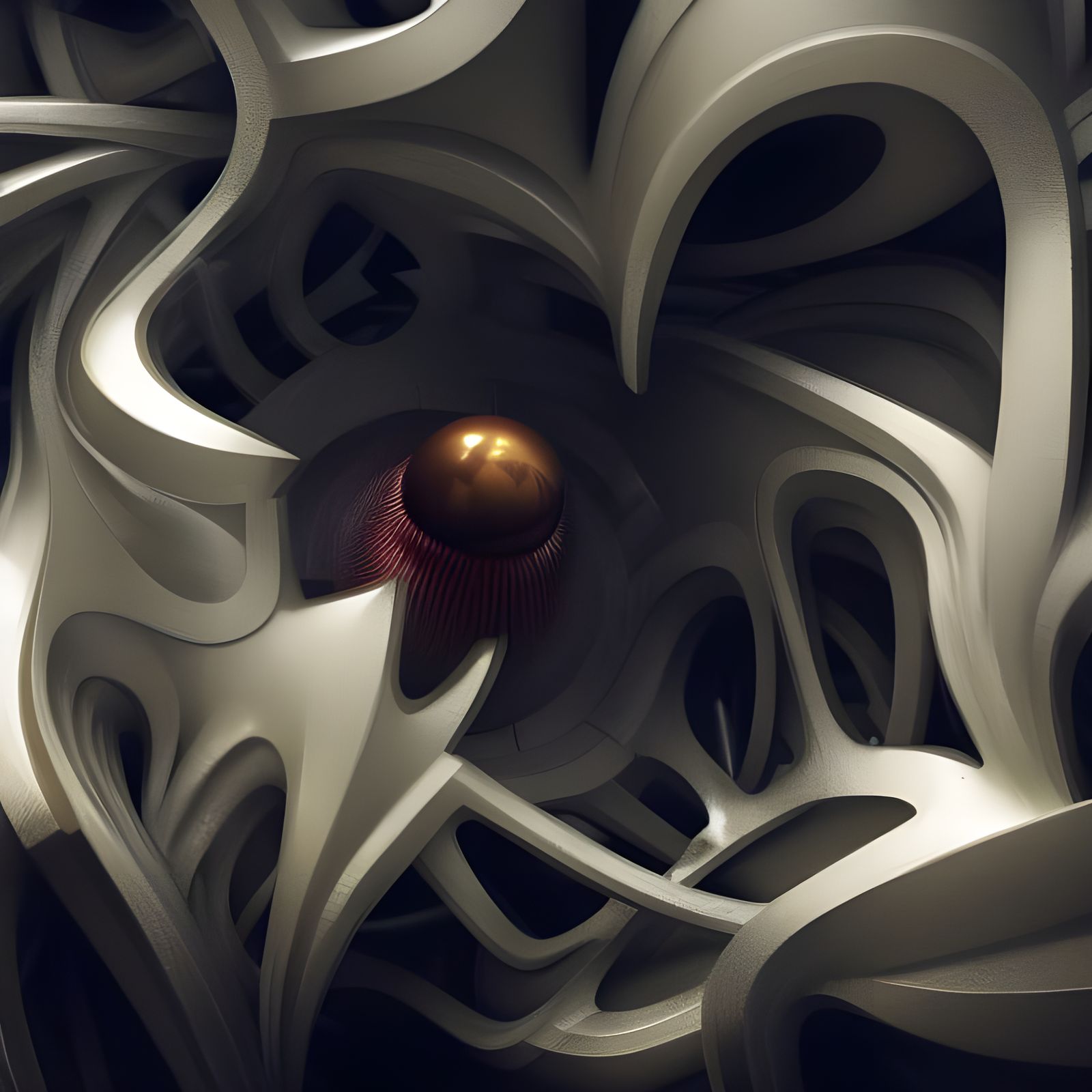 Geometric Mathematical Abstract in Polychromatic 3D Render