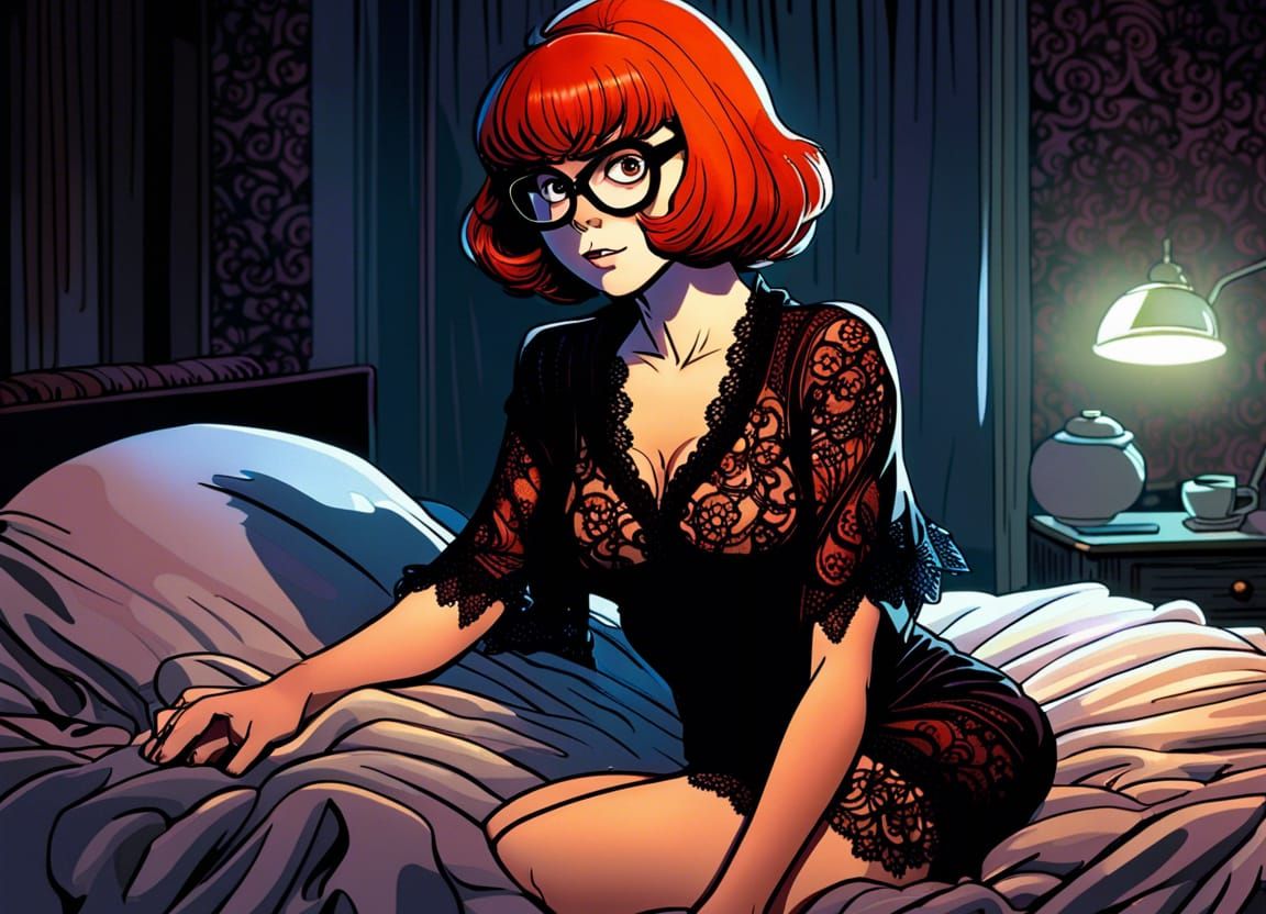 Velma Dinkley in Lacy Nightgown, Comic Art Style