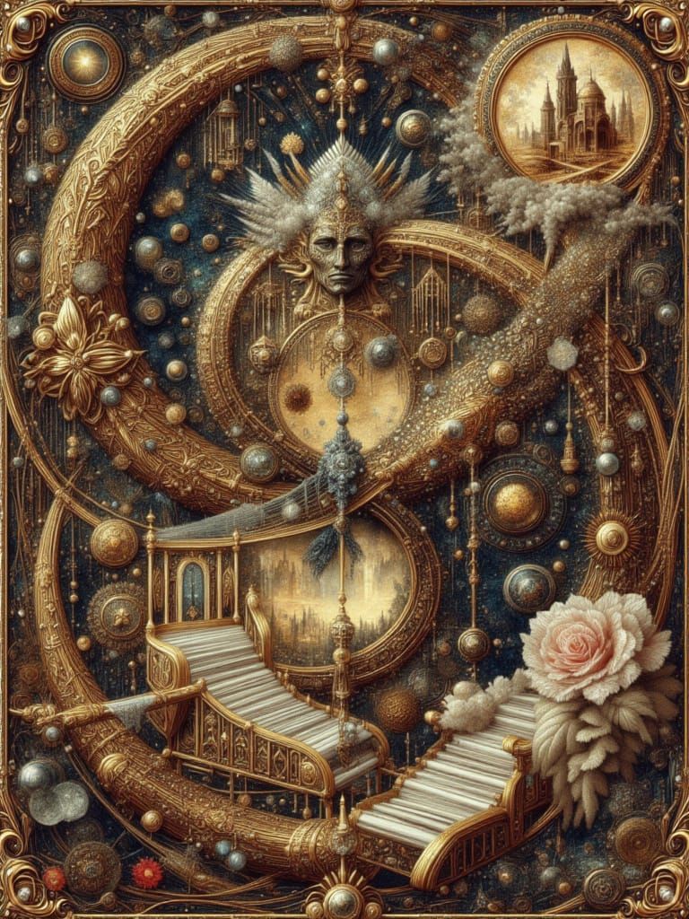 Impasto Painting with Pointalism and Ghostly Mirage