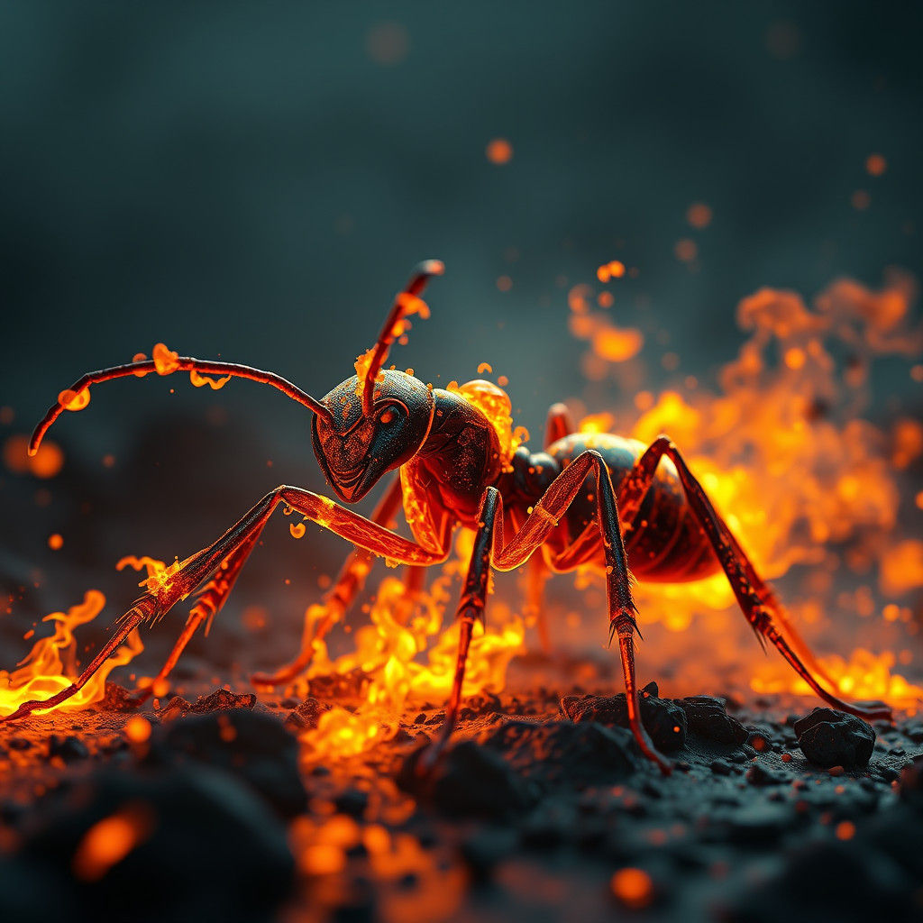 Flaming Giant Fire Ant Concept Art