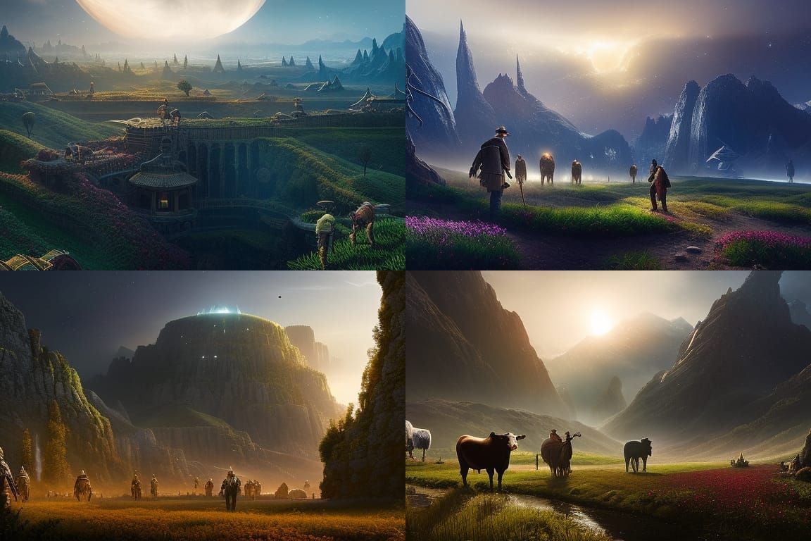 Farmers Harvesting the Field of Stars