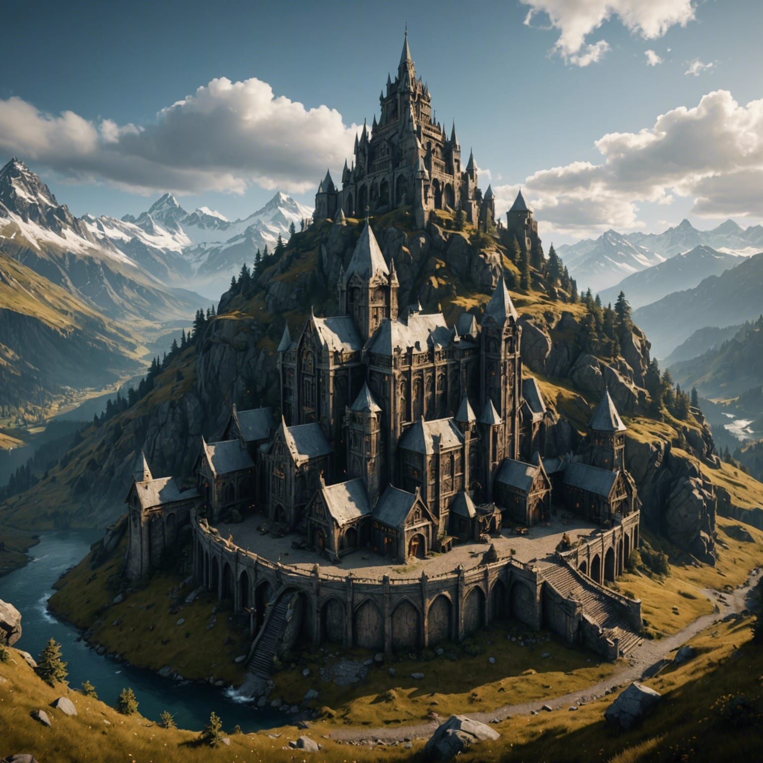 Erebor: Lonely Mountain in 3D Game Style