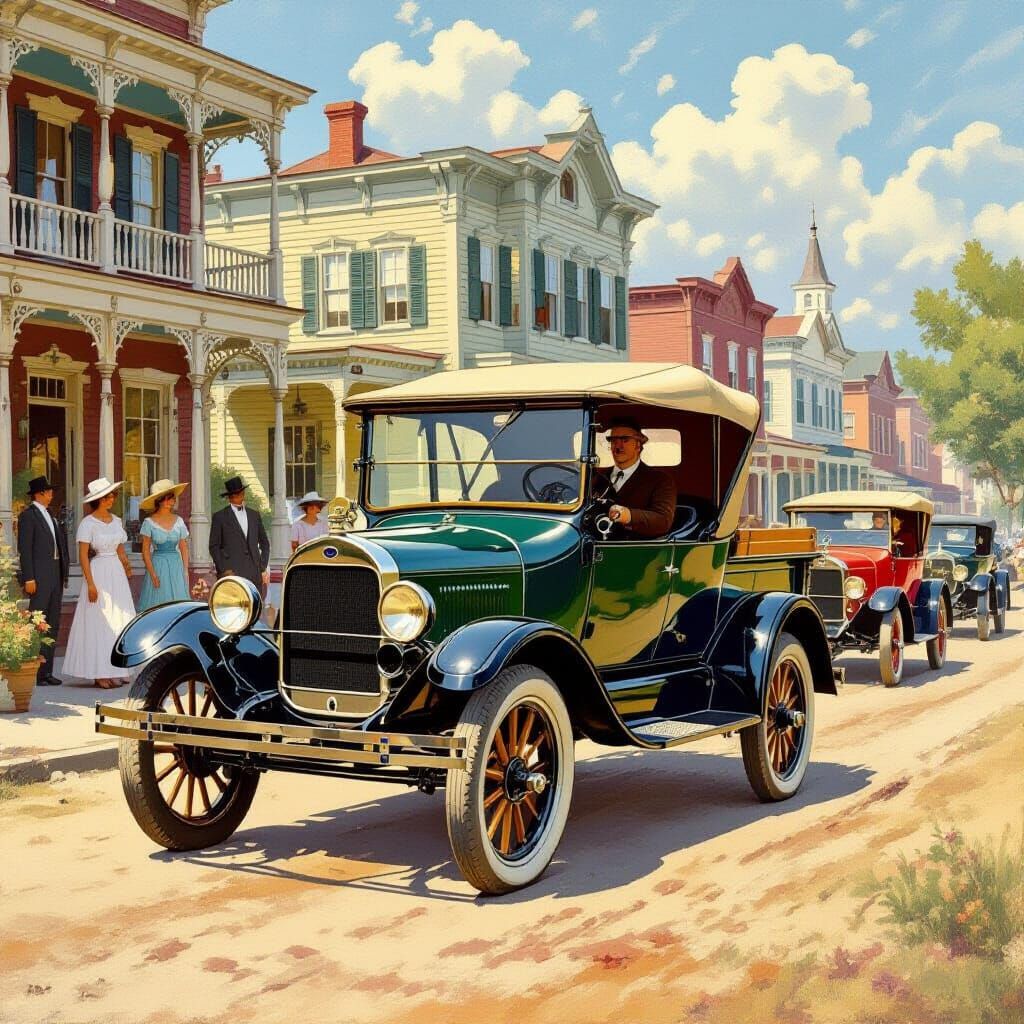 1900 Ford Model T on Historic American Street