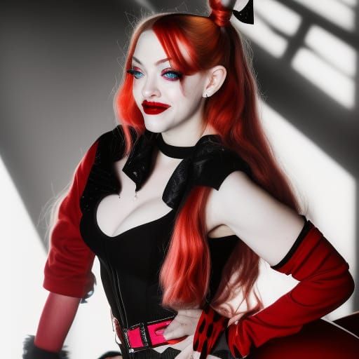 Burlesque Harley Quinn Portrait in Natural Lighting