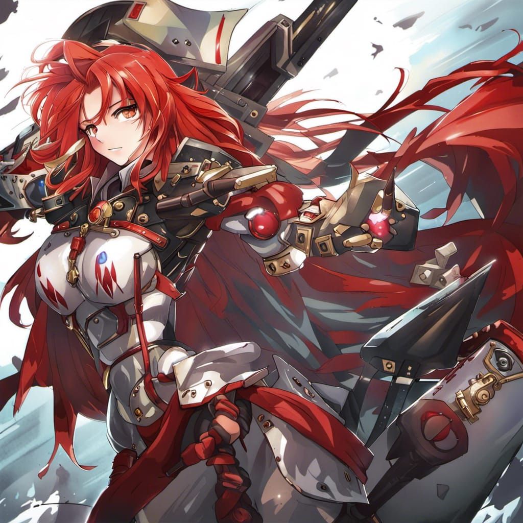 Red-Haired Sister of Battle: Anime Style