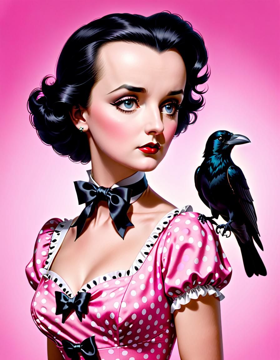 Edgar Allan Poe in Pink Polka Dots