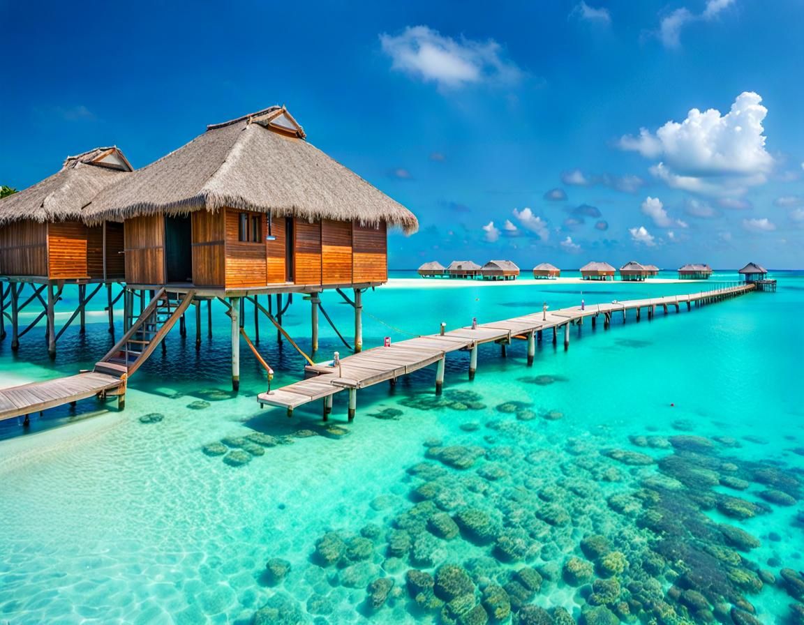 Luxury resort in the Maldives