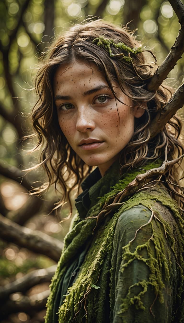 Organic Surrealism: Nature and Human Merge in Portrait