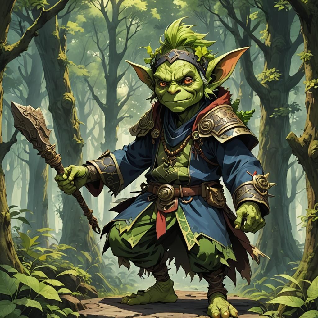 Goblin Shaman in Forest, Anime Key Visual