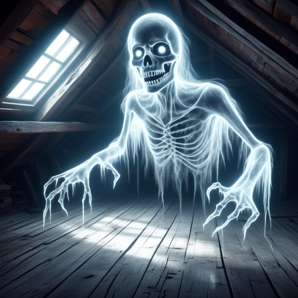 Ethereal Ghost Entity in Minimalist Style