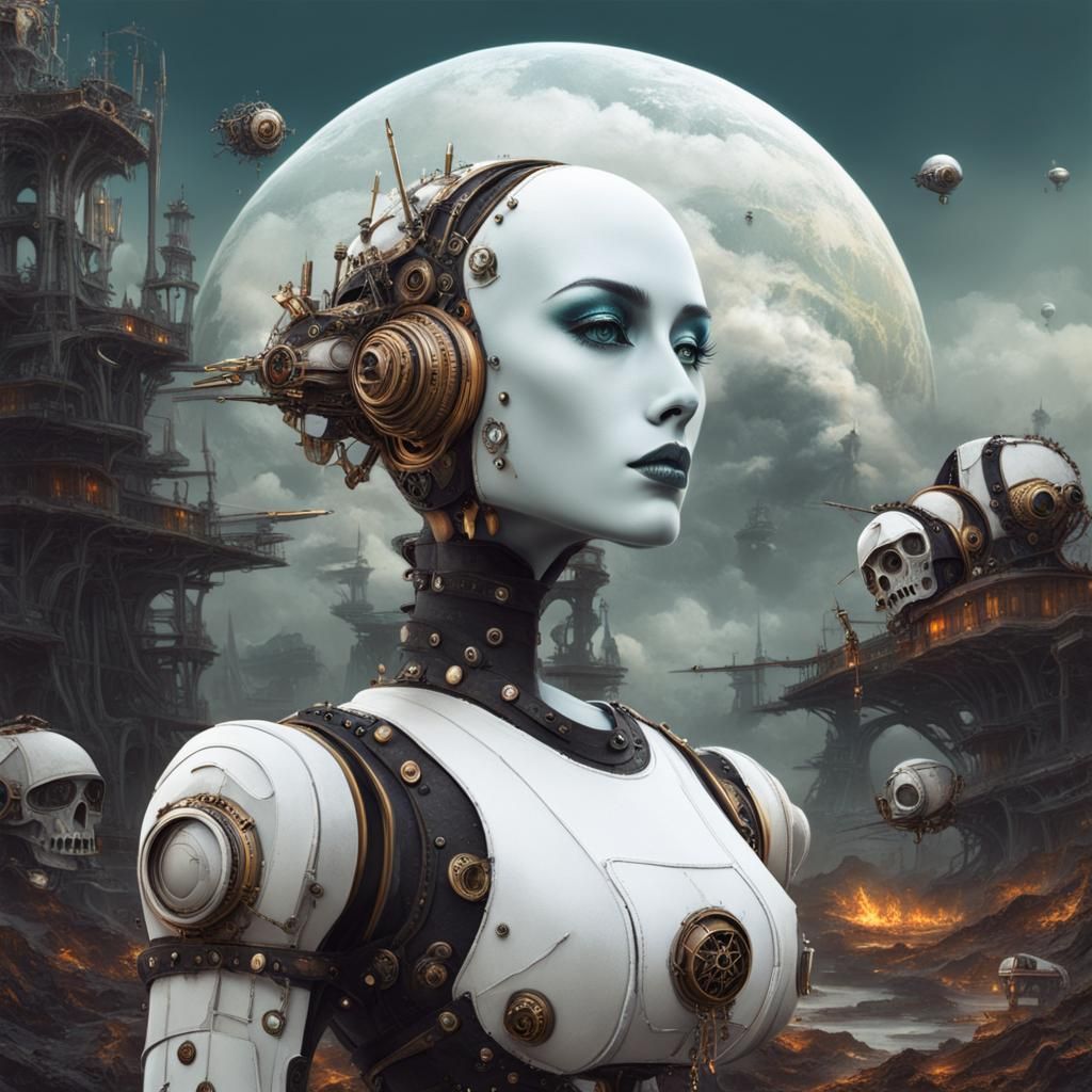 (Atompunk style, surrealism, fantasy art:2)