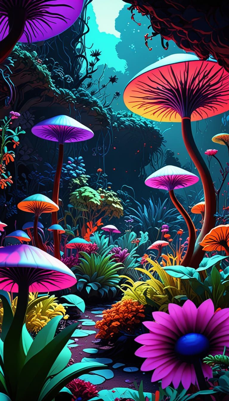 Surreal Masterpiece in Ethereal Gardencore Atmosphere