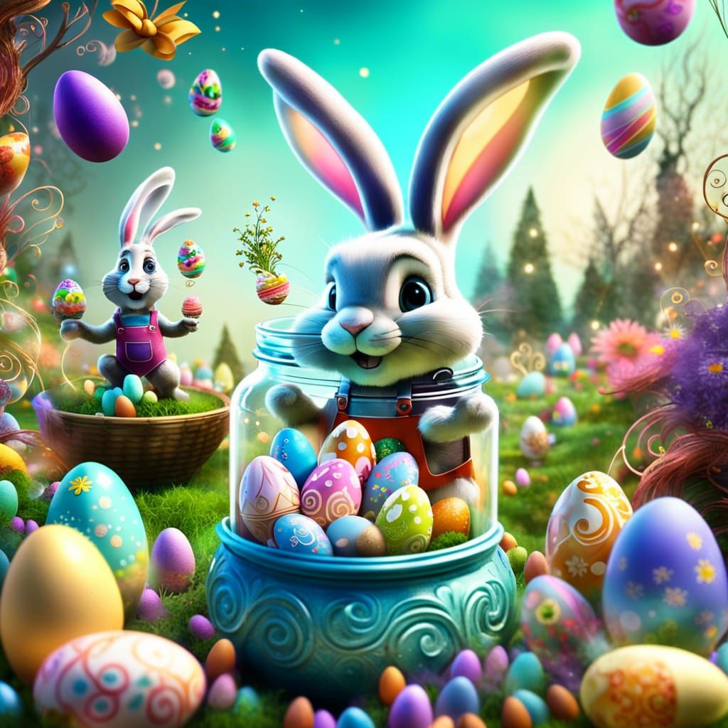 Easter Magic: Rabbit, Tinkerbell, and Dreamy Eggs