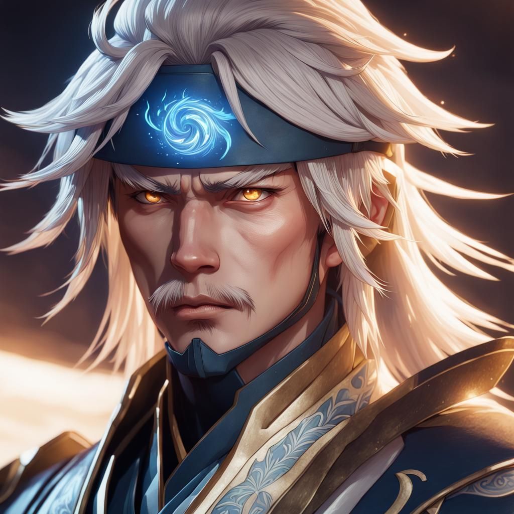 Raiden Shogun Portrait in Hyperdetailed Lighting