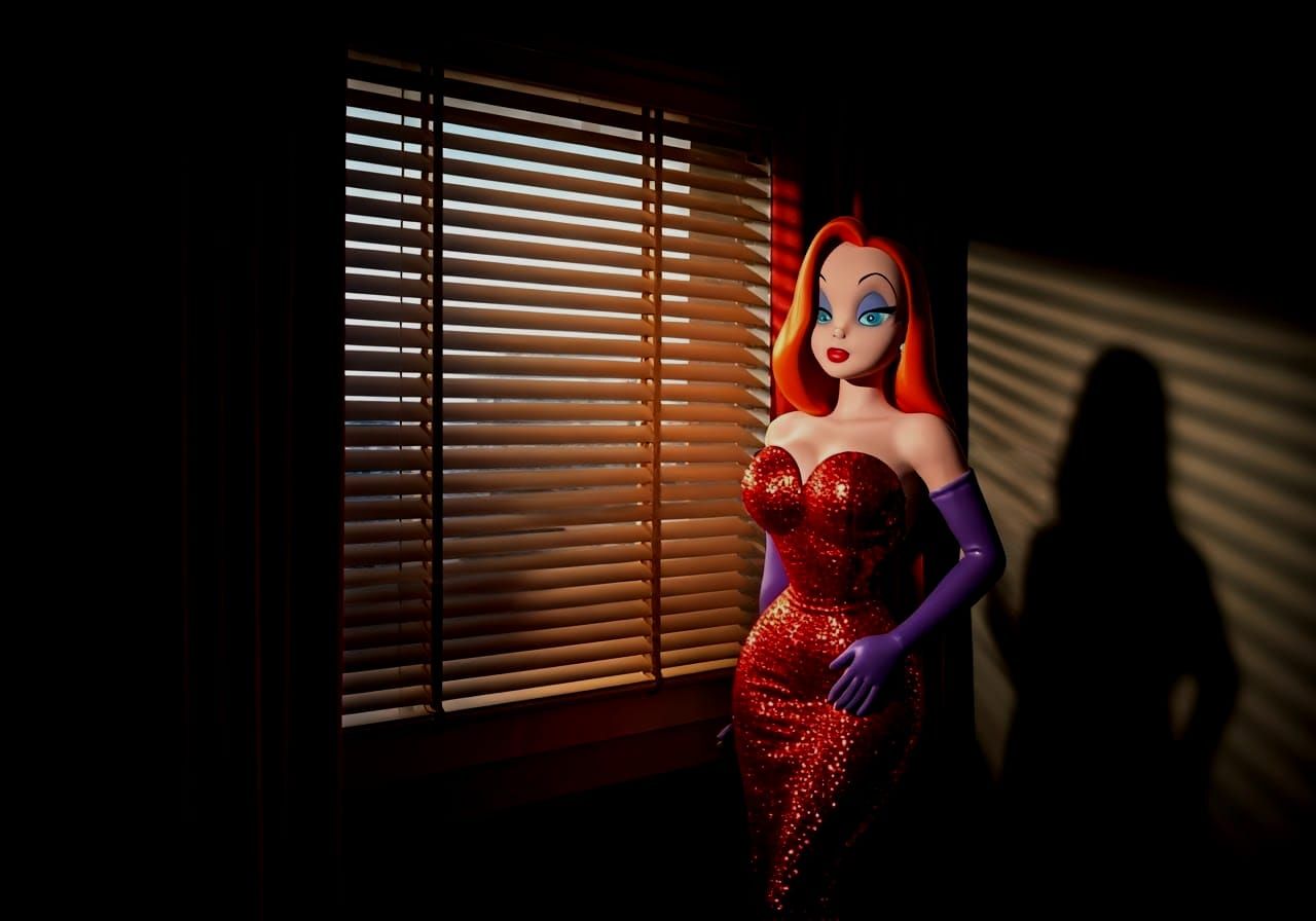 Jessica Rabbit in Film Noir Lighting