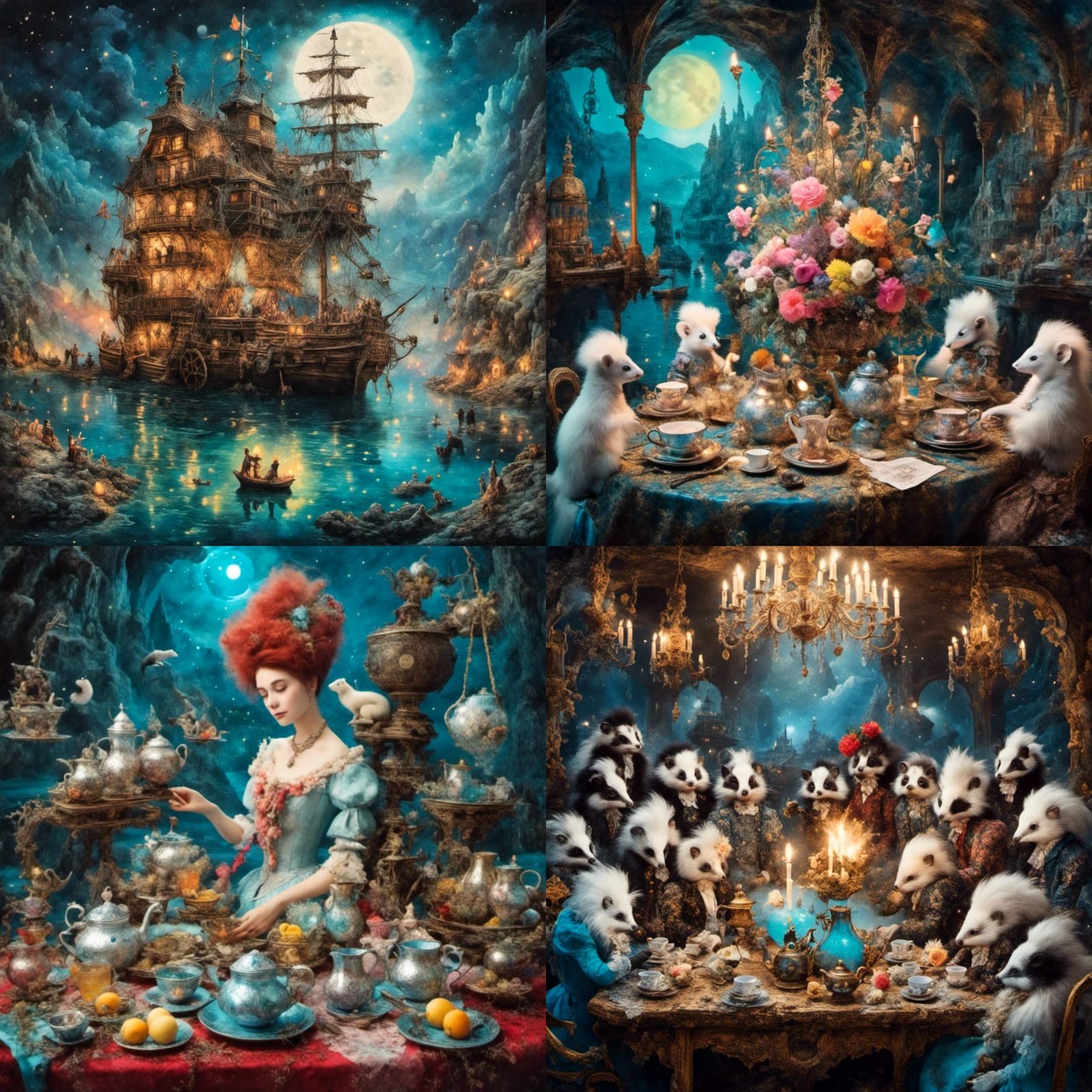 Skunks Reenact Boston Tea Party with Sparkle