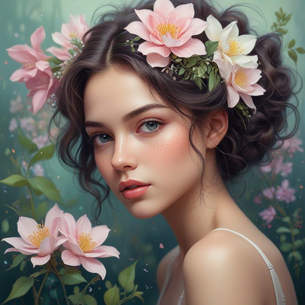 Vibrant Surreal Mosaic Painting in Impressionist Style