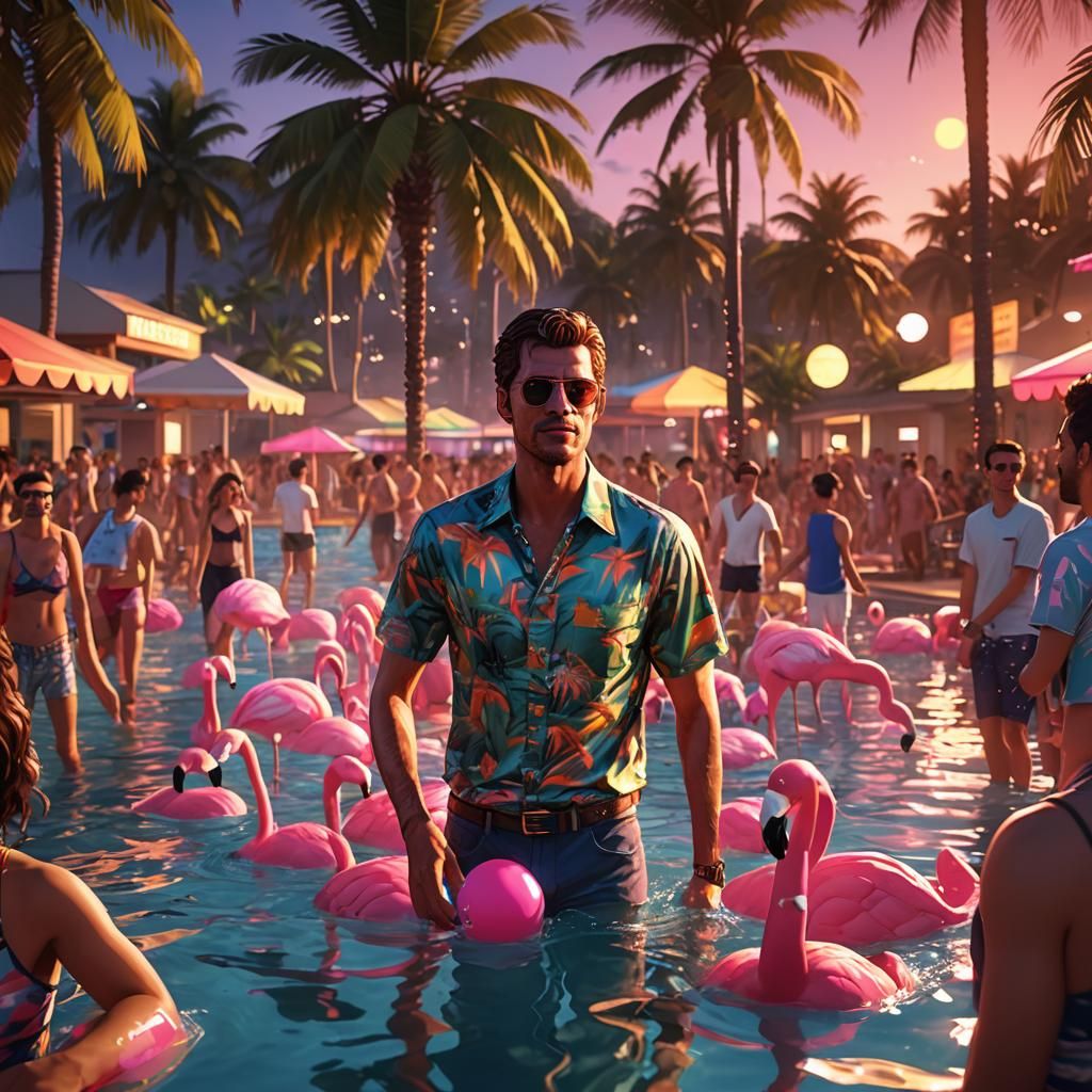 gta vice city + pool party