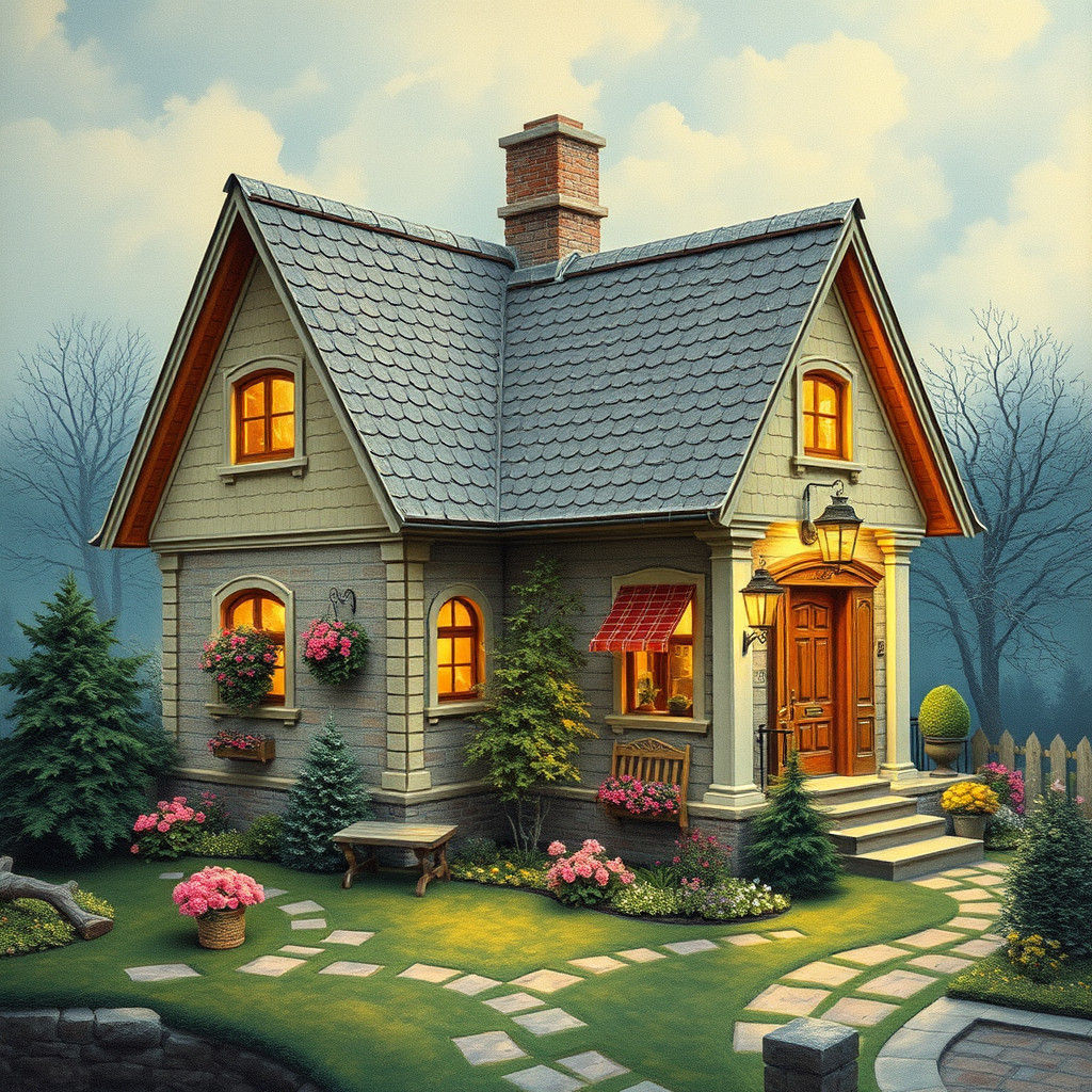 Warm Fireplace Scene with Christmas Decorations