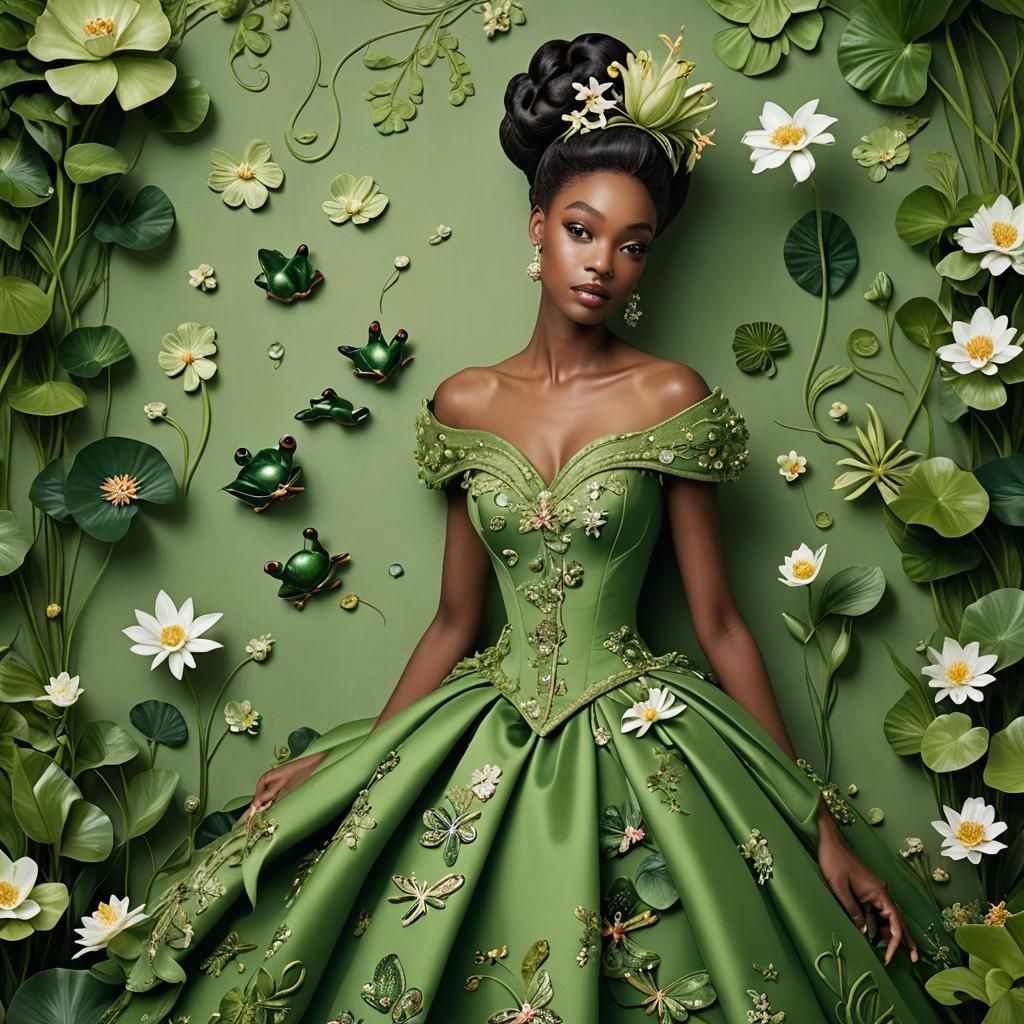 Princess Tiana in Couture Gown, Editorial Photography