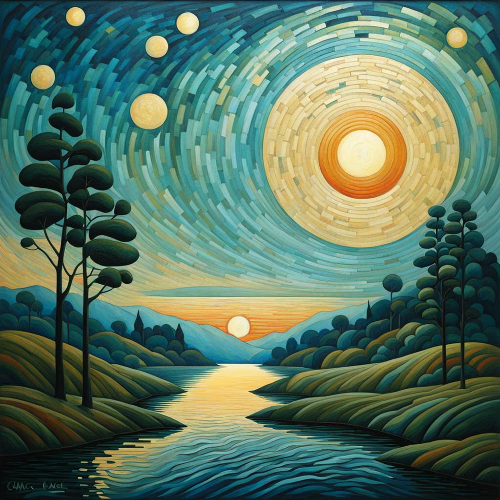 Post-Impressionist Landscape Painting