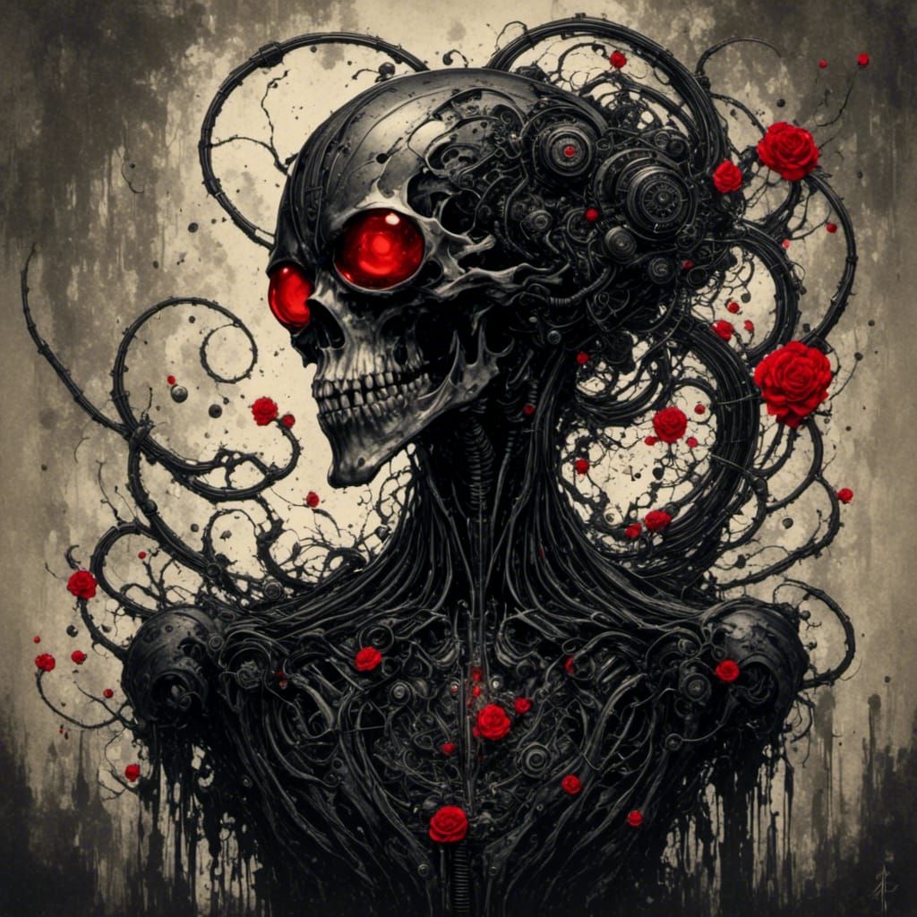 Steampunk Twisted Ink Design