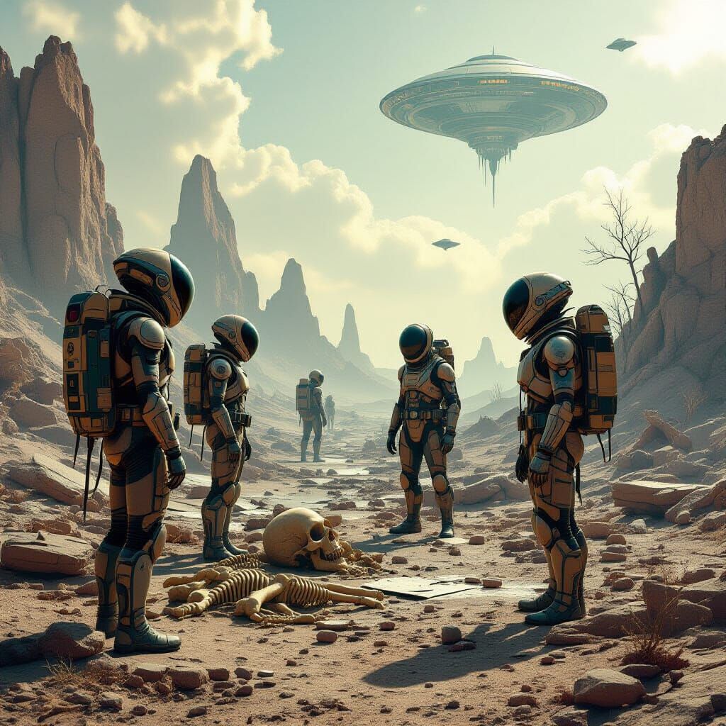 Alien Archaeologists Discover Human Fossils on Overgrown Ear...