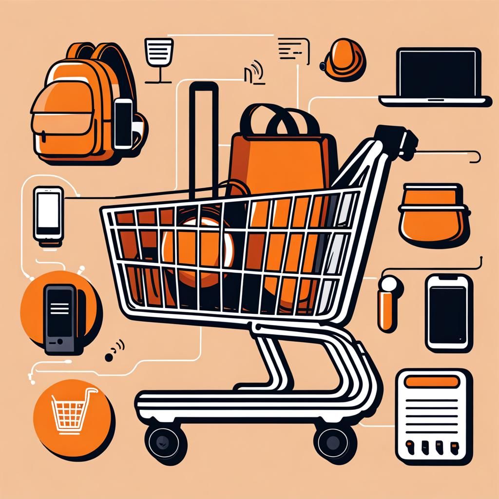 Shopping Cart of Modern Life Necessities