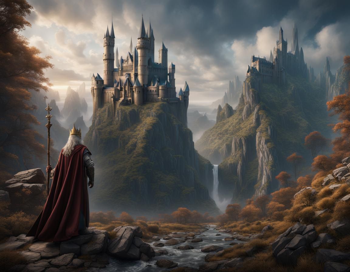 Merlin and King Arthur: Fantasy Concept Art
