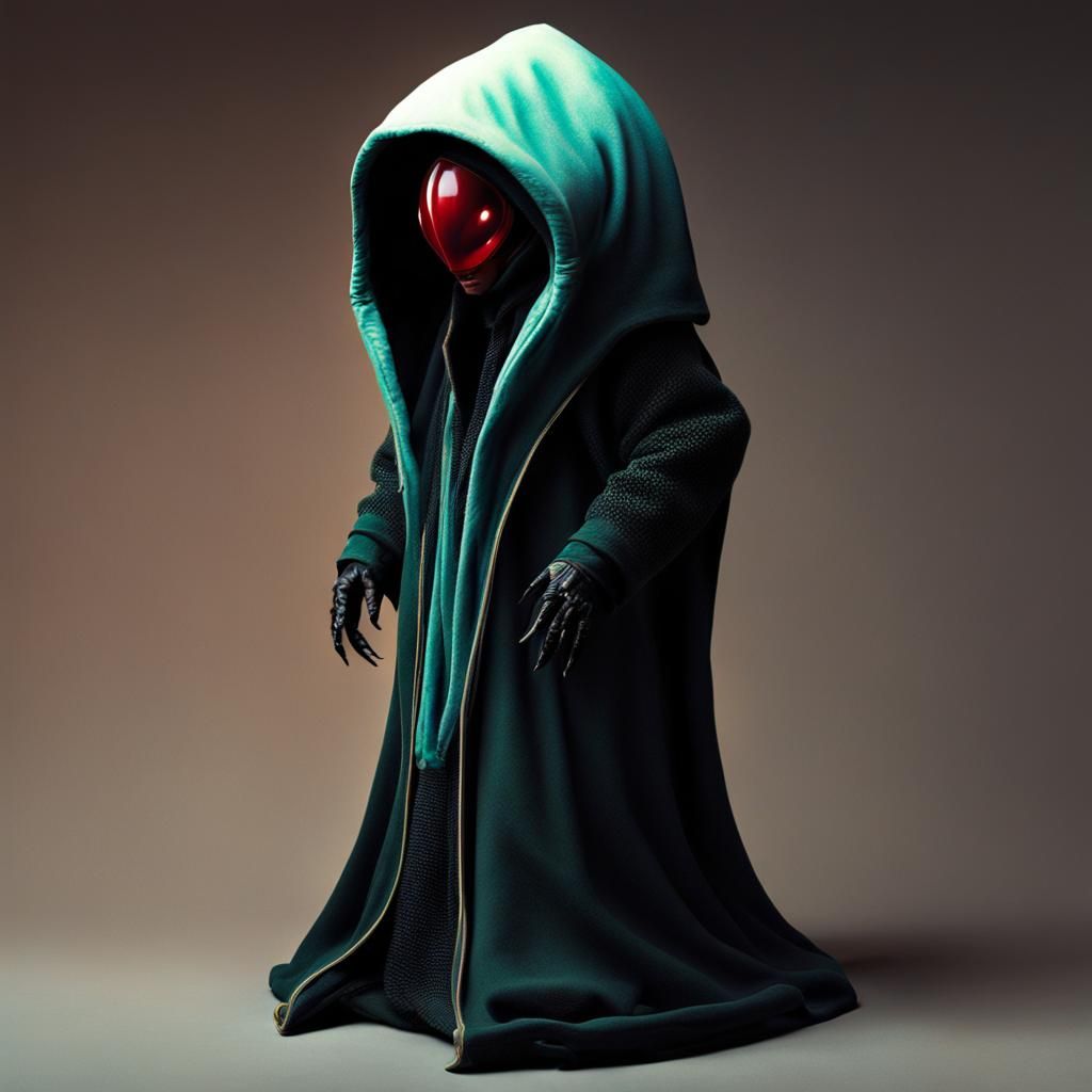 Hooded Alien Creature Digital Rendering
