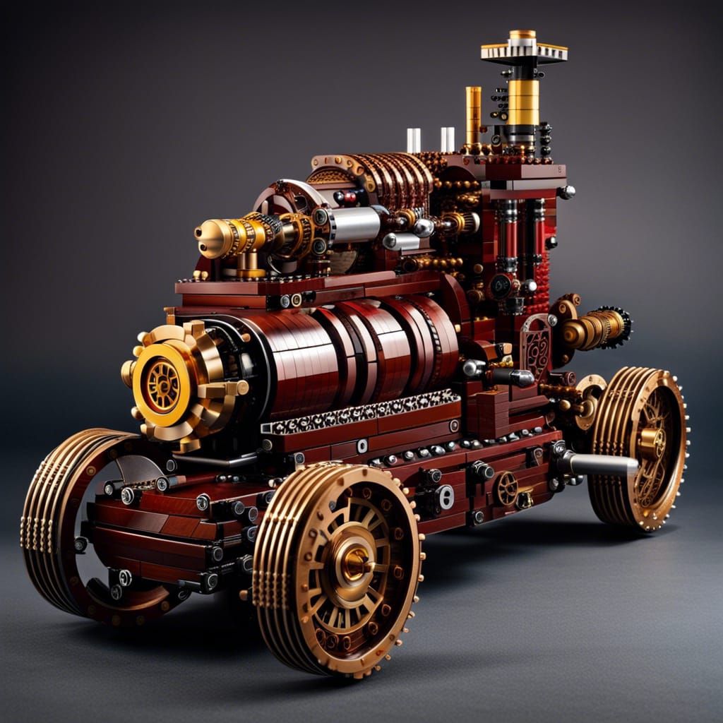 Lego Steampunk Engine Car Creation
