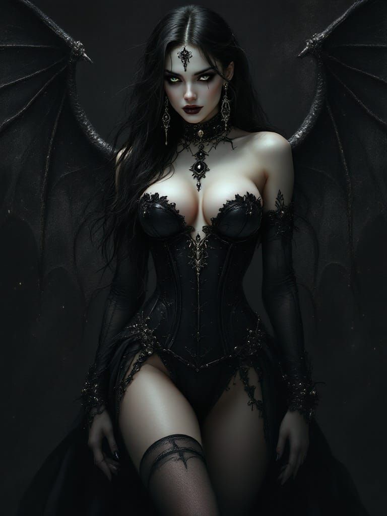 Ethereal Gothic Vampire Seductress