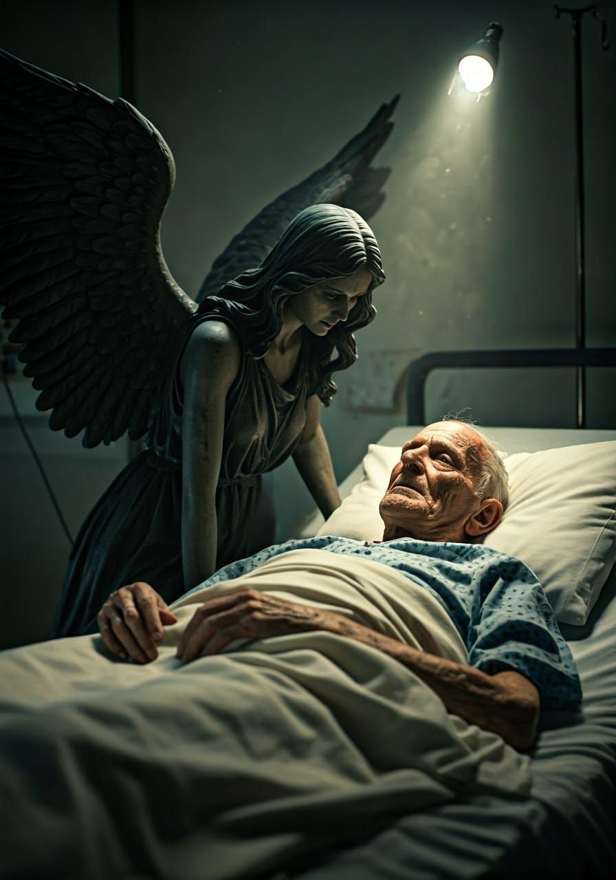 Angel of Mortality Watches Over the Elderly