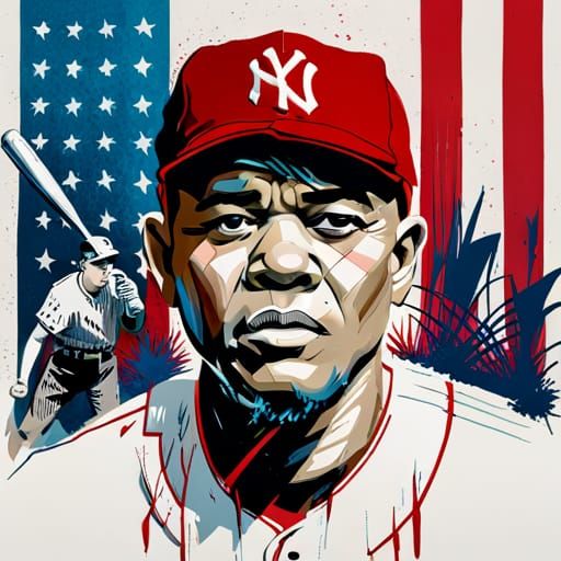 Babe Ruth Manga Art: Baseball Legend as Disney Splash Art