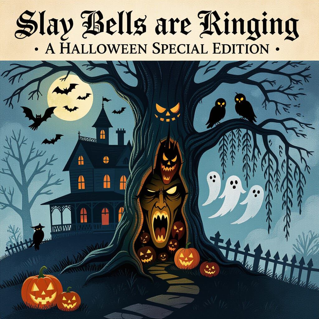 Gothic Haunted Mansion Halloween Scene