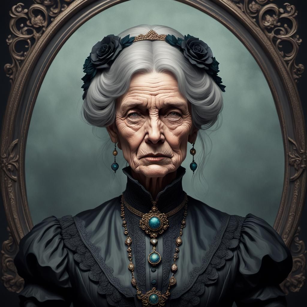 Elegant Gothic Victorian Woman Portrait